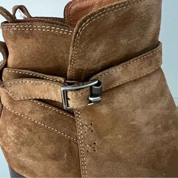 Rag & Bone Walker Buckle Suede Ankle Boot Brown Size 38 US 8 - Picture 2 of 8
